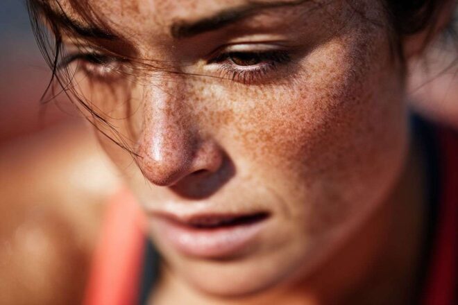 Coureur Épuisé en entraînement