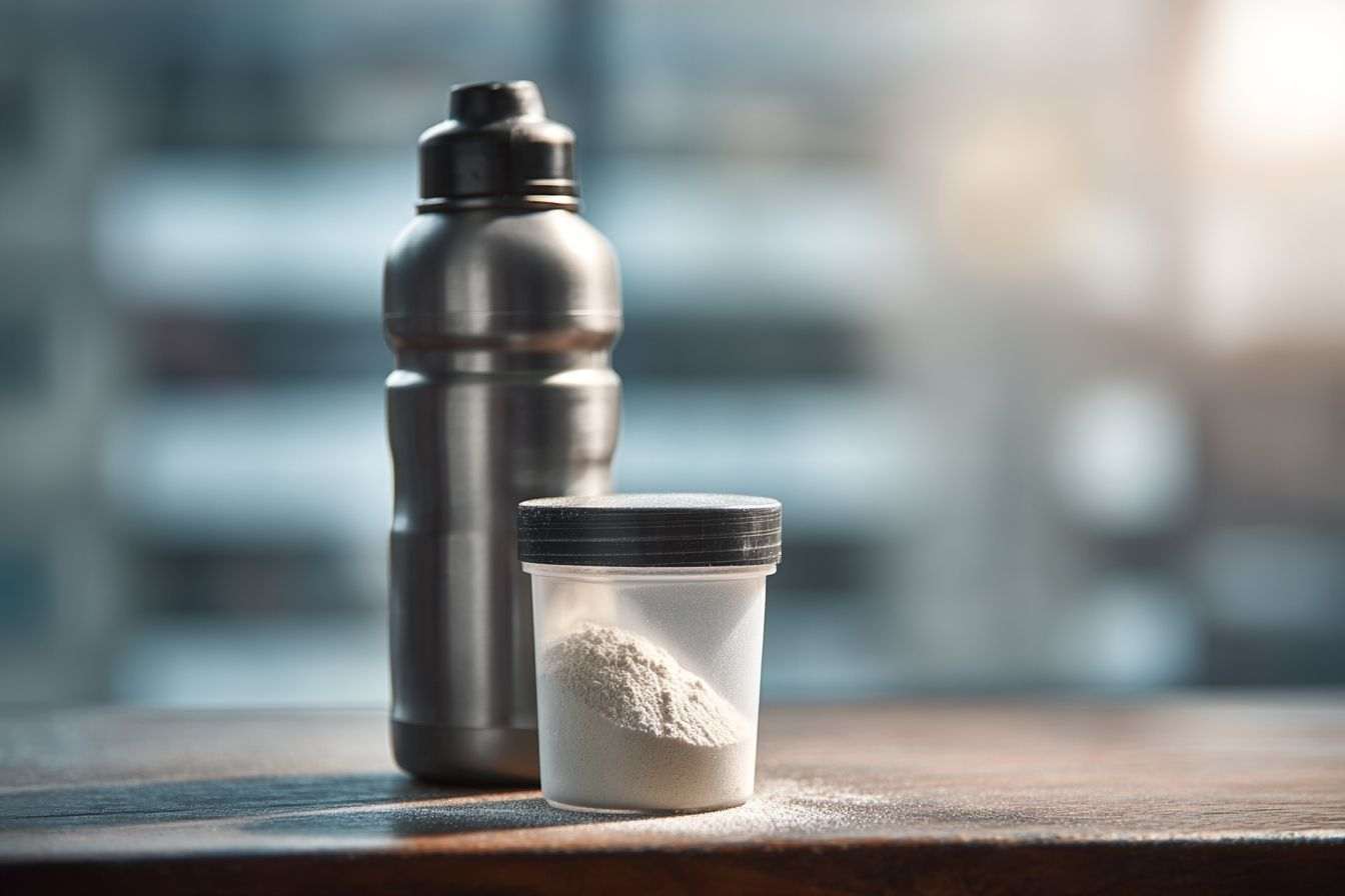 Gros plan sur poudre de peptide